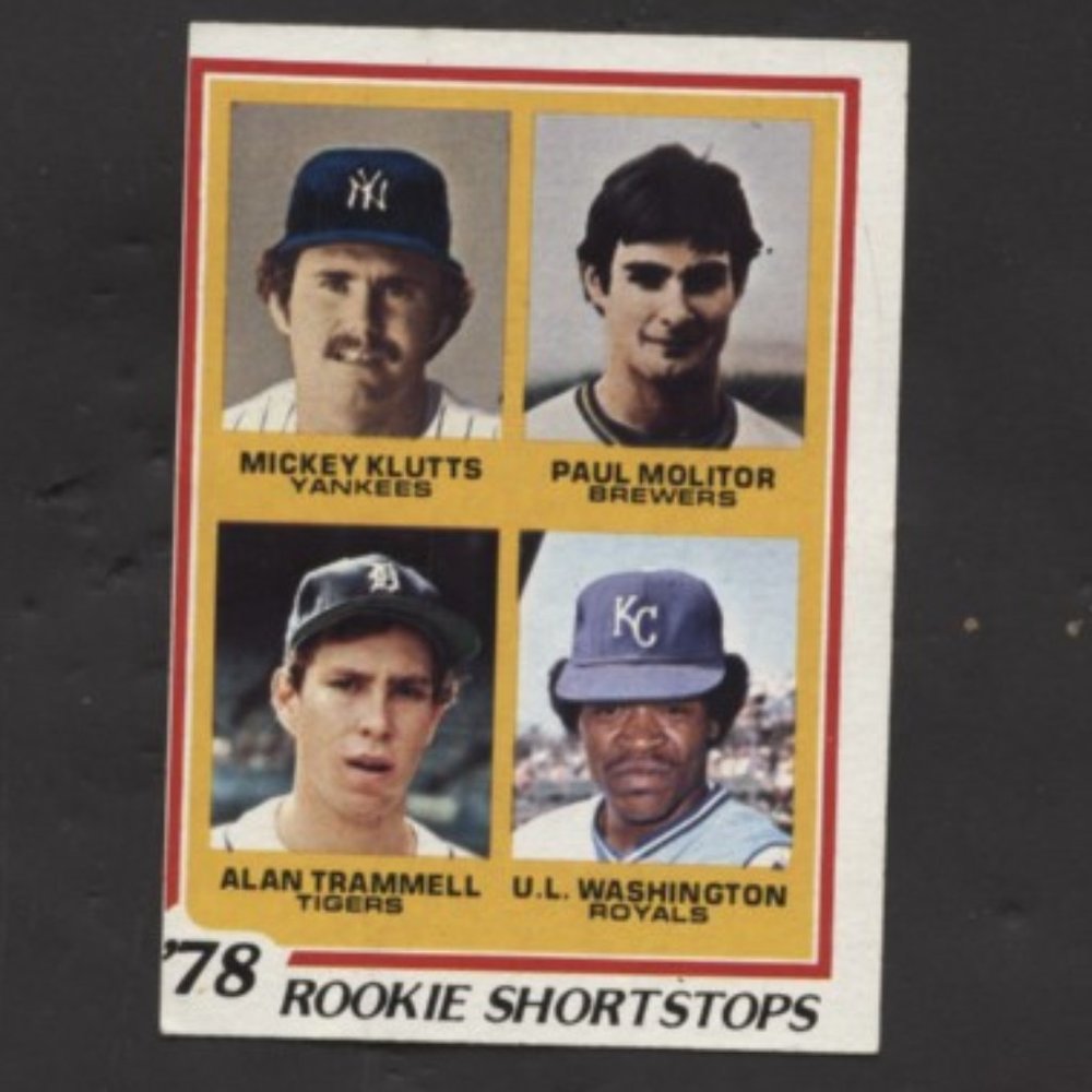 1978 TOPPS BASEBALL PAUL MOLITOR ROOKIE CARD NO CREASES
